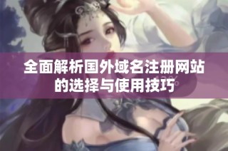 全面解析国外域名注册网站的选择与使用技巧