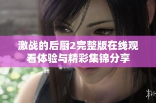 激战的后厨2完整版在线观看体验与精彩集锦分享
