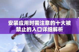 安装应用时需注意的十大被禁止的入口详细解析
