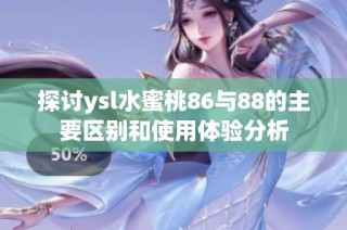探讨ysl水蜜桃86与88的主要区别和使用体验分析