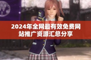 2024年全网最有效免费网站推广资源汇总分享
