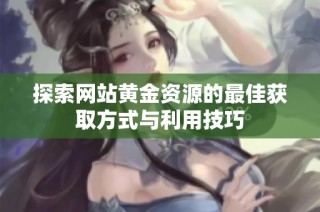 探索网站黄金资源的最佳获取方式与利用技巧