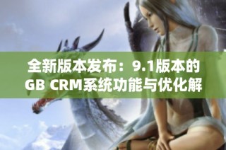 全新版本发布：9.1版本的GB CRM系统功能与优化解析