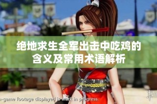 绝地求生全军出击中吃鸡的含义及常用术语解析