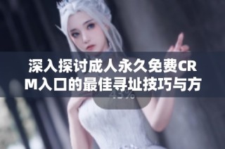 深入探讨成人永久免费CRM入口的最佳寻址技巧与方法
