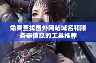 免费查找国外网站域名和服务器信息的工具推荐