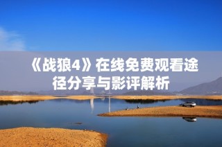 《战狼4》在线免费观看途径分享与影评解析