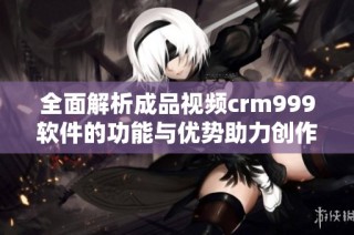 全面解析成品视频crm999软件的功能与优势助力创作提升