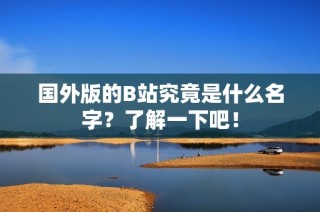 国外版的B站究竟是什么名字？了解一下吧！