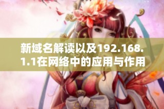 新域名解读以及192.168.1.1在网络中的应用与作用分析
