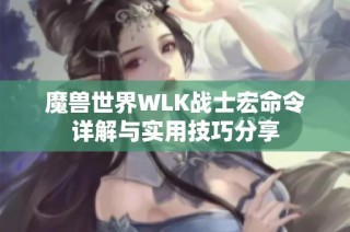 魔兽世界WLK战士宏命令详解与实用技巧分享