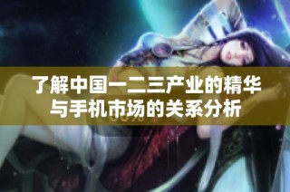 了解中国一二三产业的精华与手机市场的关系分析