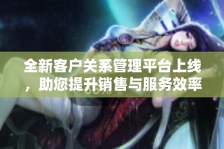 全新客户关系管理平台上线，助您提升销售与服务效率