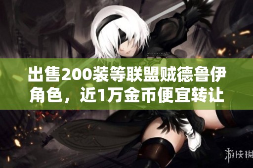 出售200装等联盟贼德鲁伊角色，近1万金币便宜转让，含单手蛋刀月