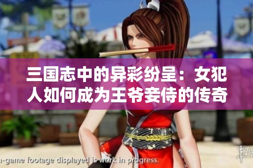 三国志中的异彩纷呈：女犯人如何成为王爷妾侍的传奇故事