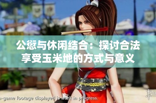 公愆与休闲结合：探讨合法享受玉米地的方式与意义