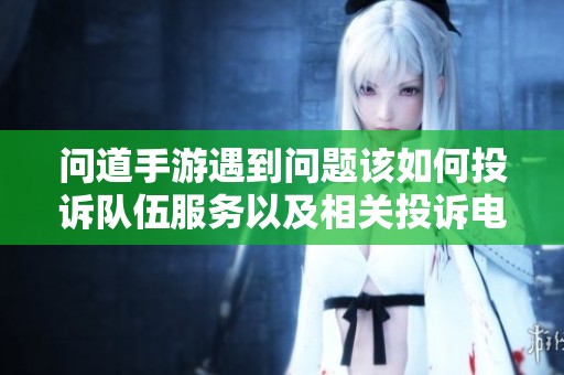 问道手游遇到问题该如何投诉队伍服务以及相关投诉电话信息详解