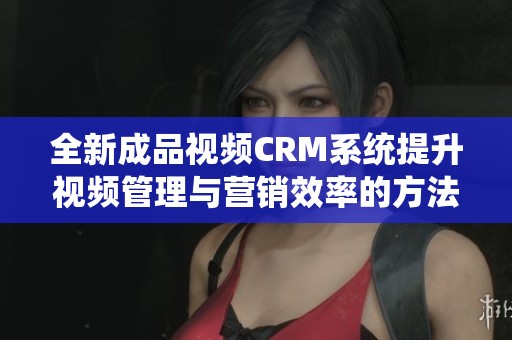 全新成品视频CRM系统提升视频管理与营销效率的方法分享