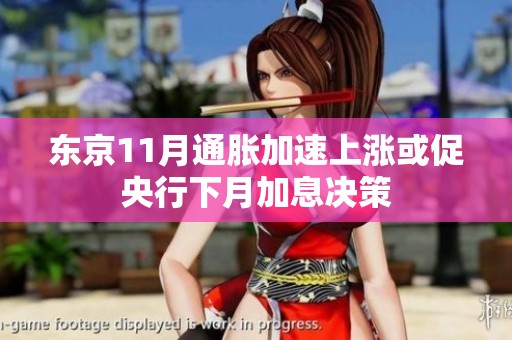 东京11月通胀加速上涨或促央行下月加息决策