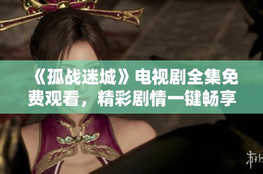 《孤战迷城》电视剧全集免费观看，精彩剧情一键畅享