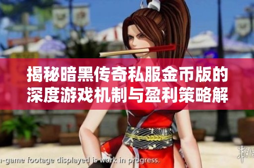 揭秘暗黑传奇私服金币版的深度游戏机制与盈利策略解析