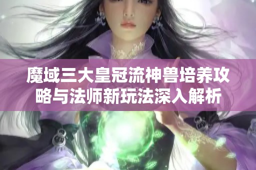 魔域三大皇冠流神兽培养攻略与法师新玩法深入解析