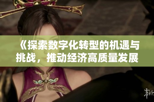 《探索数字化转型的机遇与挑战，推动经济高质量发展新局面》