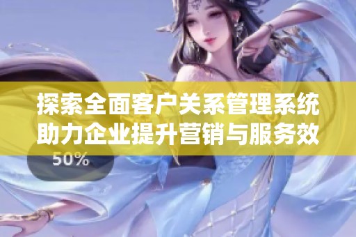 探索全面客户关系管理系统助力企业提升营销与服务效率
