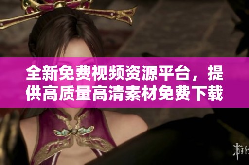 全新免费视频资源平台，提供高质量高清素材免费下载