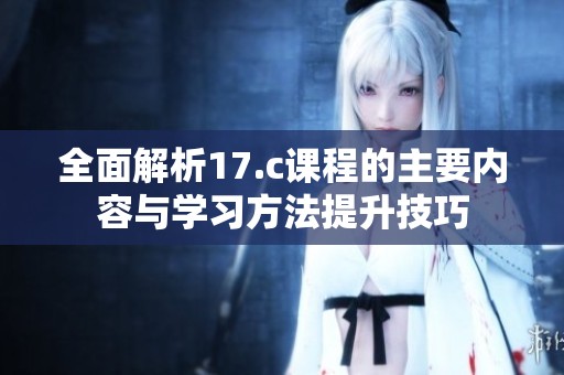 全面解析17.c课程的主要内容与学习方法提升技巧