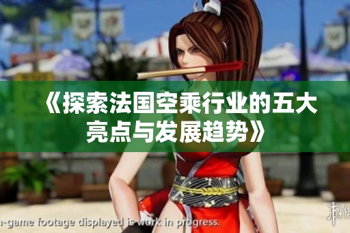《探索法国空乘行业的五大亮点与发展趋势》