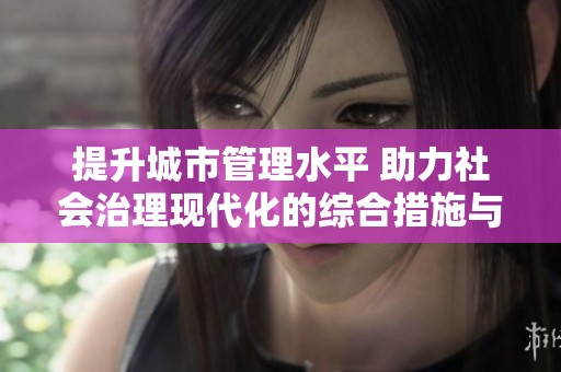 提升城市管理水平 助力社会治理现代化的综合措施与成效分析