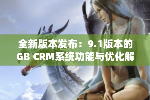 全新版本发布：9.1版本的GB CRM系统功能与优化解析